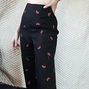 Vintage Nicole Studio Watermelon Capri Slacks